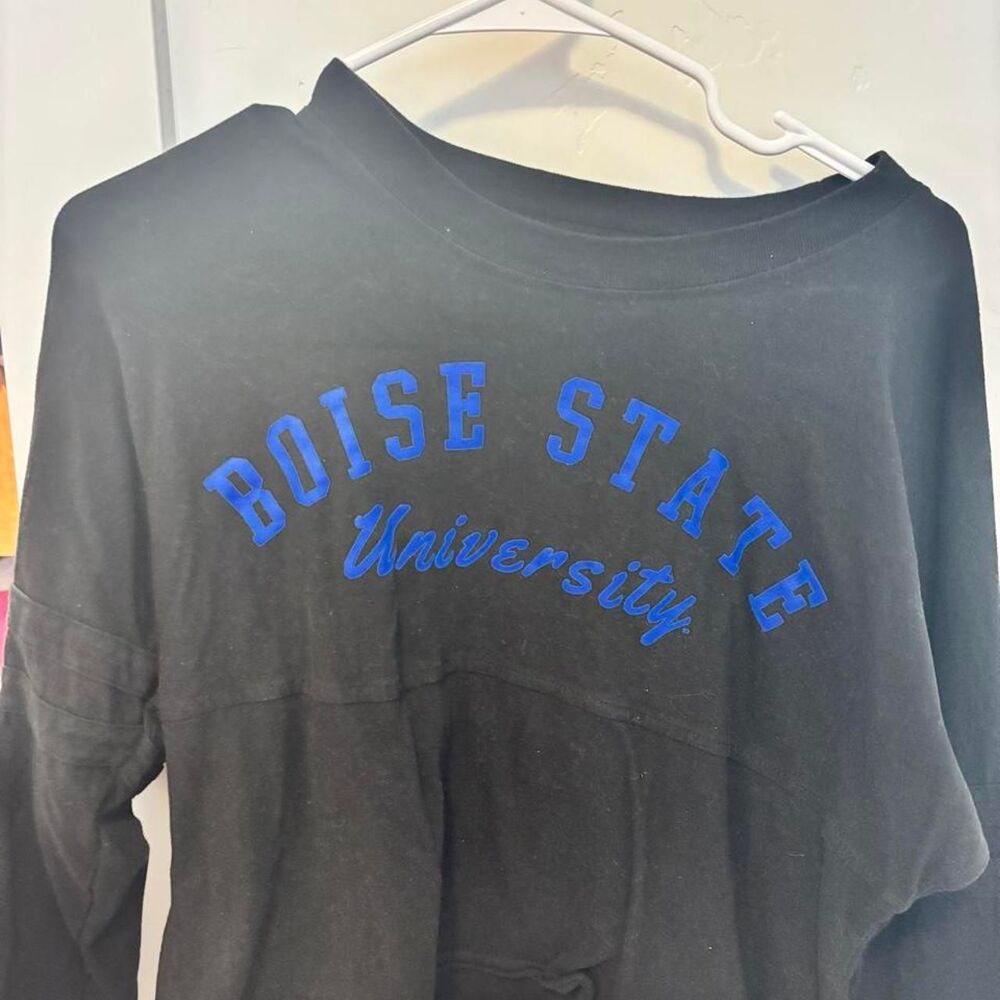 Women's Black and Grey Crop-top
